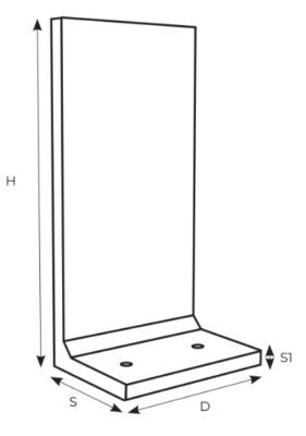 betónové oplotenie typu l - rozmery